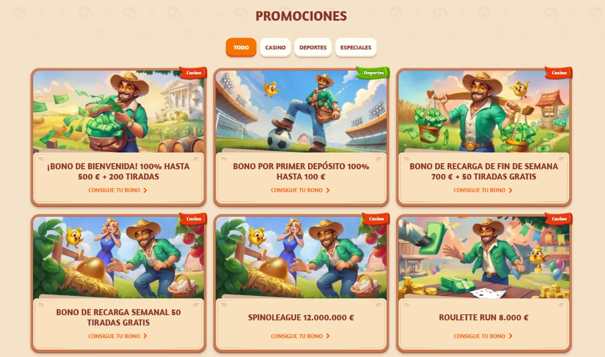 BillyBets Casino Promociones